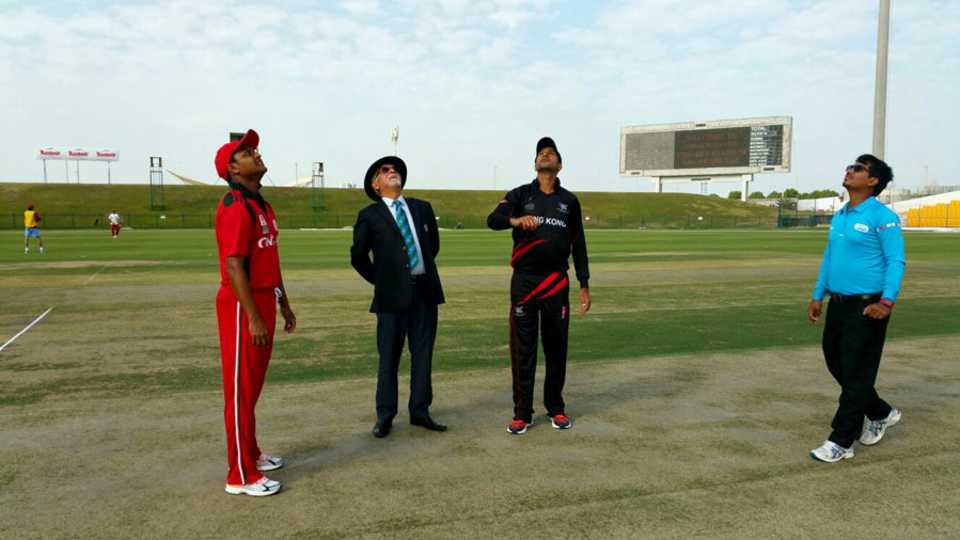 Oman's Sultan Ahmed won the toss against Hong Kong's Tanwir Afzal, and his bowlers did the rest