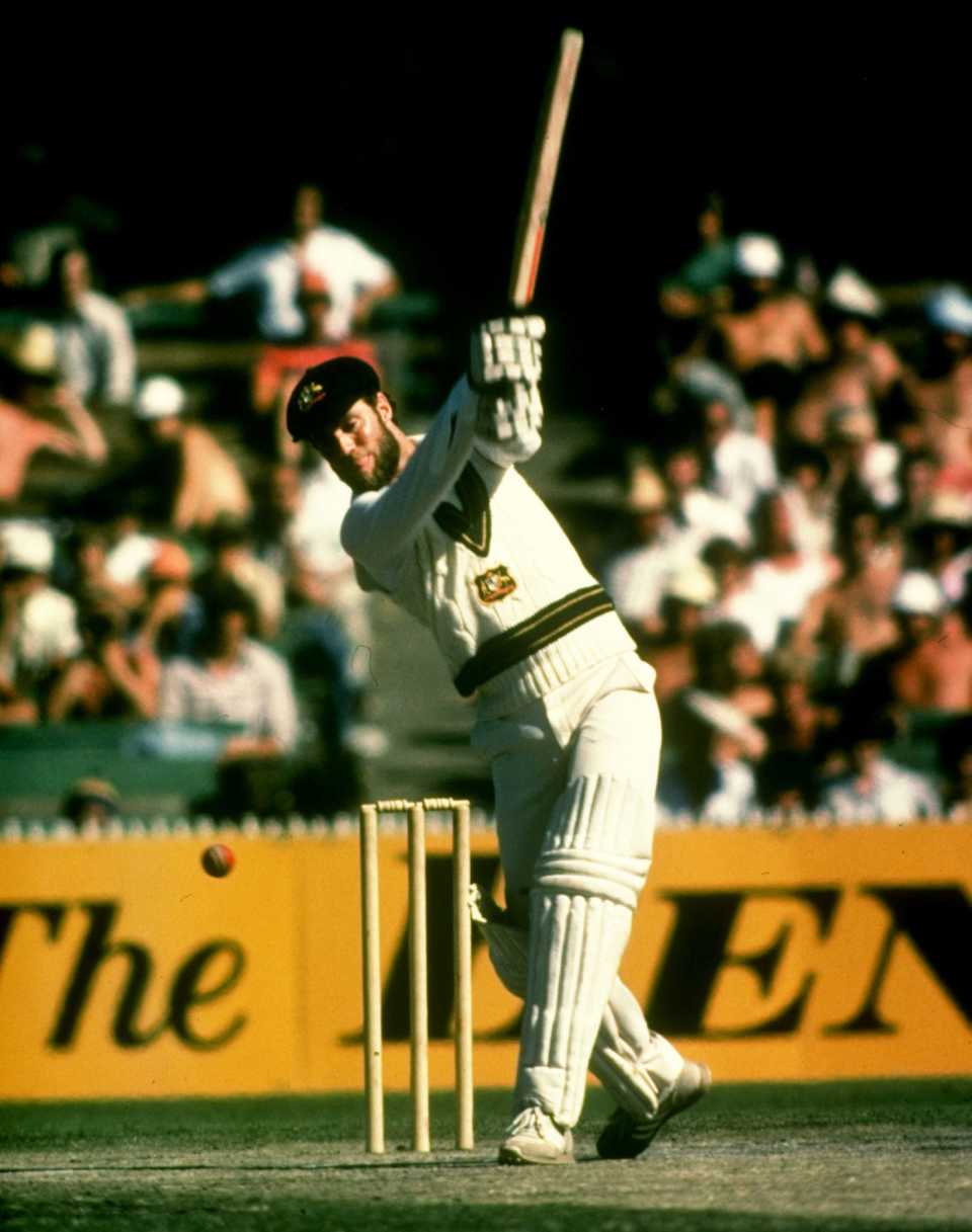 Greg Chappell drives, Australia v England, 3rd Test, Melbourne, 5th day, February 6, 1980