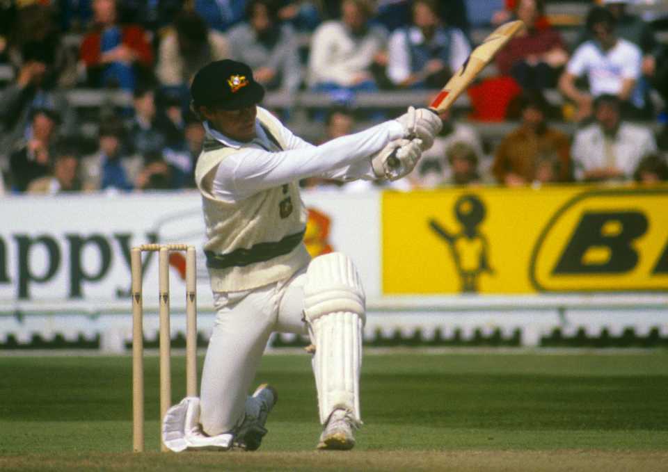 Kim Hughes bats, England v Australia, Prudential Trophy, 2nd ODI, Edgbaston, June 6, 1981