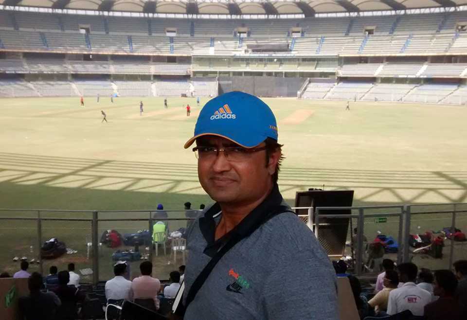 Monty Desai at the Wankhede Stadium, Mumbai, January 18, 2016