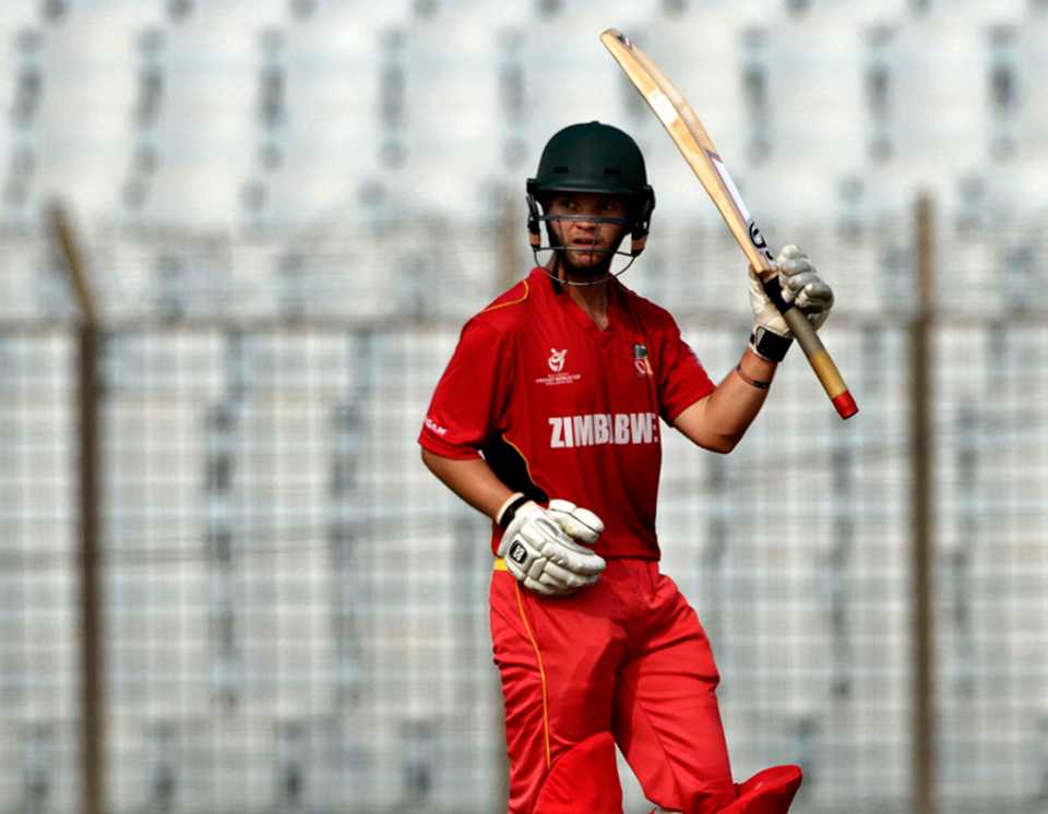 Jeremy Ives provided the sole resistance for Zimbabwe Under-19s with 91, England v Zimbabwe, Under-19 World Cup 2016, Chittagong, January 31, 2016