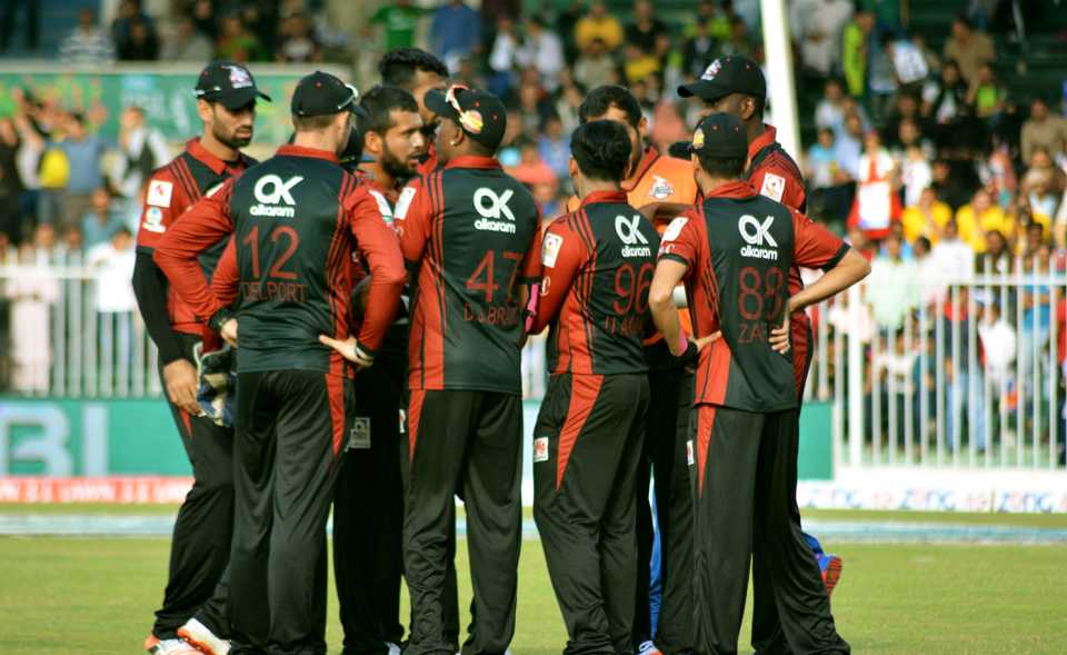 The Lahore players gather together