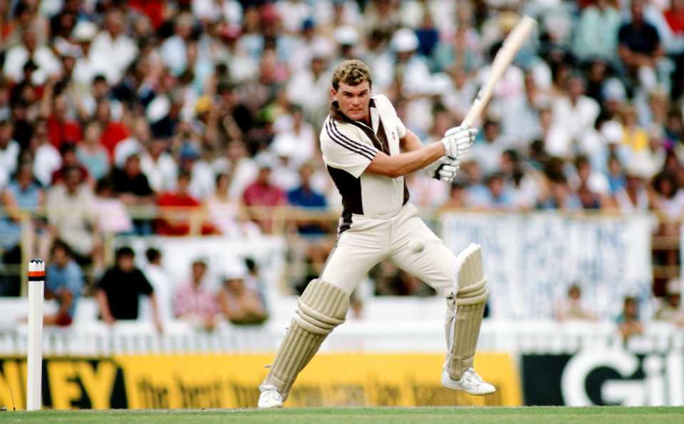 Martin Crowe made an unbeaten run-a-ball 105, New Zealand v England, 3rd ODI, Auckland, February 25, 1984