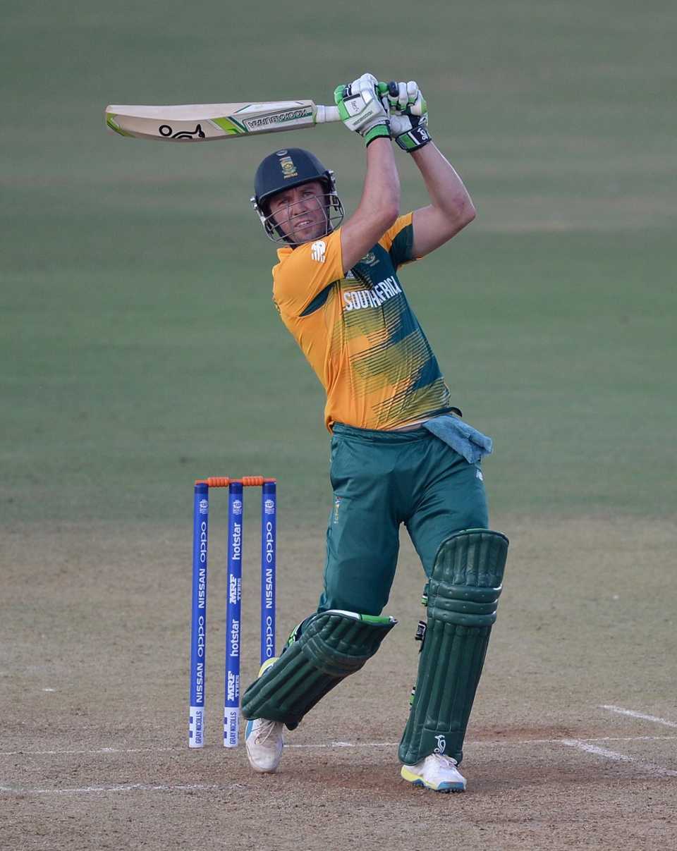 AB de Villiers smacked an unbeaten 52 off 23 balls, Mumbai Cricket Association XI v South Africa, World T20 warm-ups, Mumbai, March 15, 2016