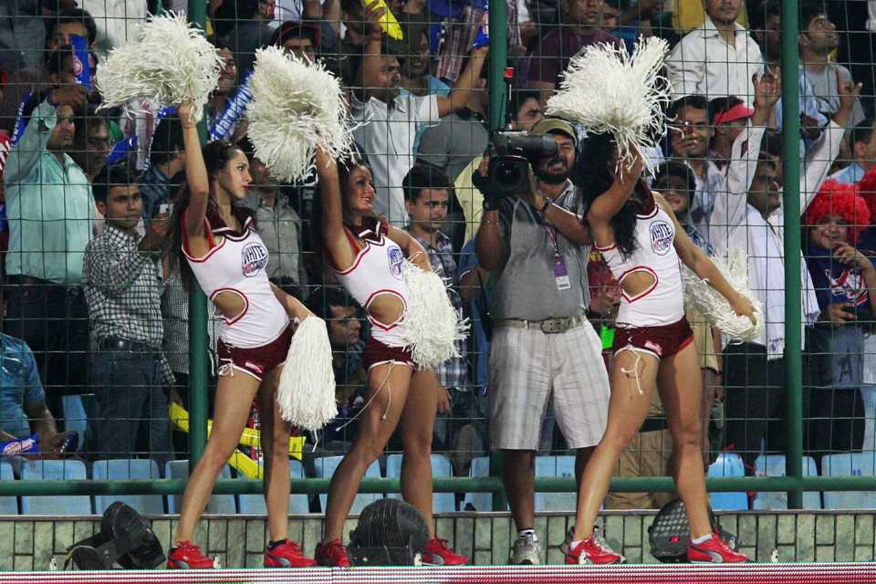 Cheerleaders at an IPL game