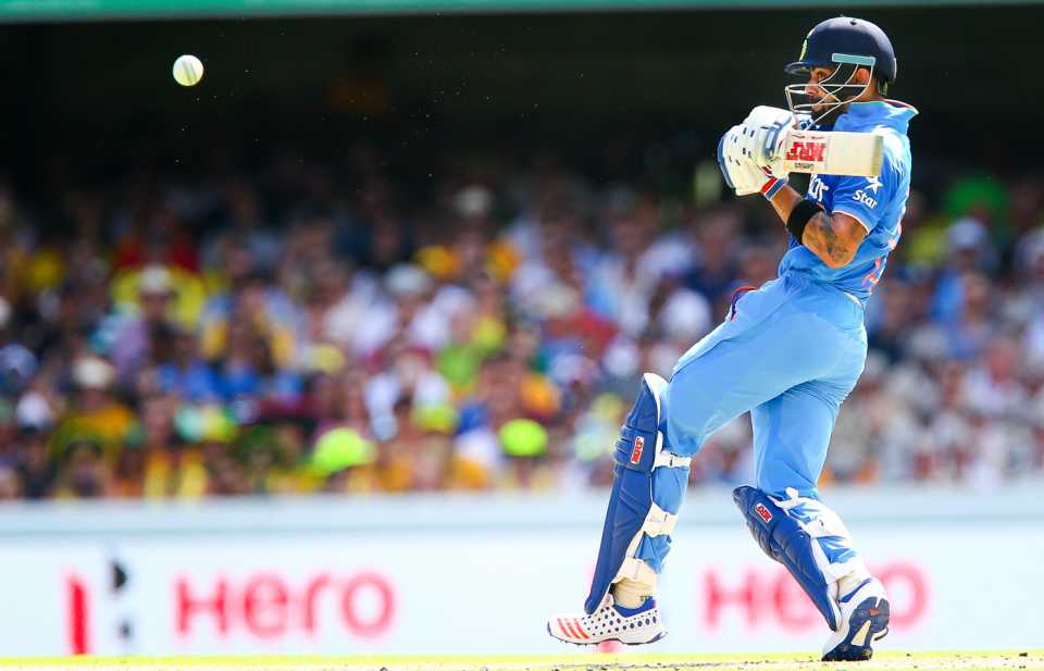 Virat Kohli pulls, Australia v India, 2nd ODI, Brisbane, January 15, 2016