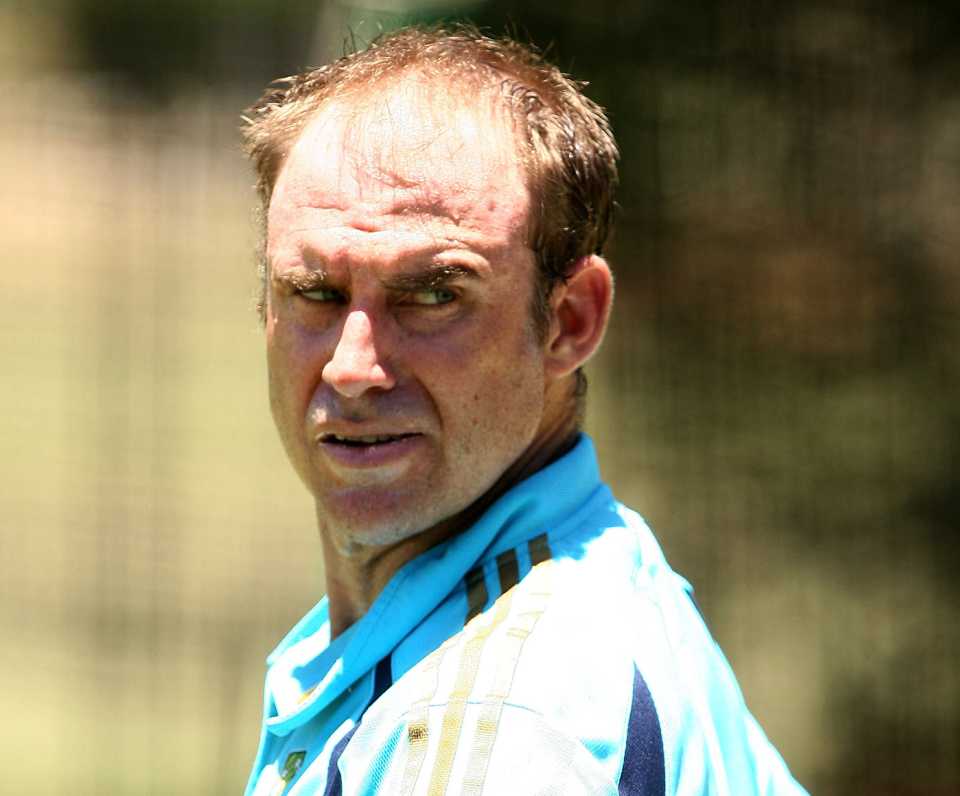 Matthew Hayden during a nets session ahead of the match, Australia v South Africa, first Test Perth, December 14, 2008