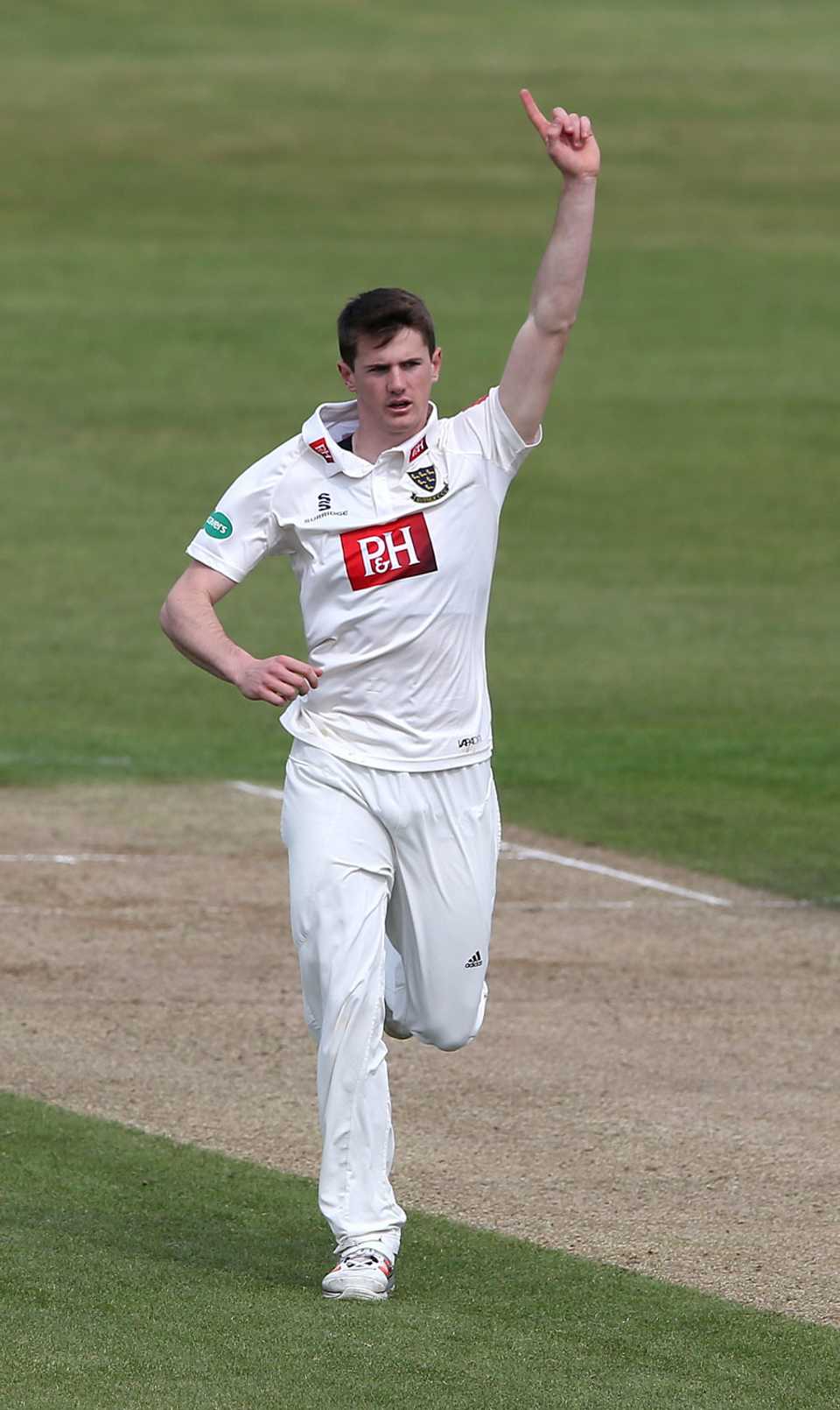 George Garton picked up wickets on consecutive overs, Northamptonshire v Sussex, County Championship, Division Two, Wantage Road, 2nd day, April 11, 2016