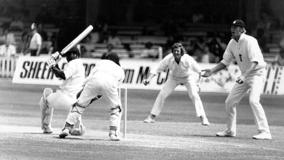 Gordon Greenidge sweeps, England v West Indies, 2nd Test, Lord's, 5th day, June 22, 1976