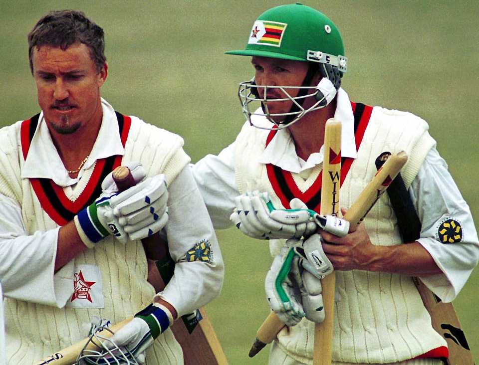 Murray Goodwin and Andy Flower seal the win against Pakistan, Pakistan v Zimbabwe, 1st Test, Peshawar, 4th day, November 30, 1998
