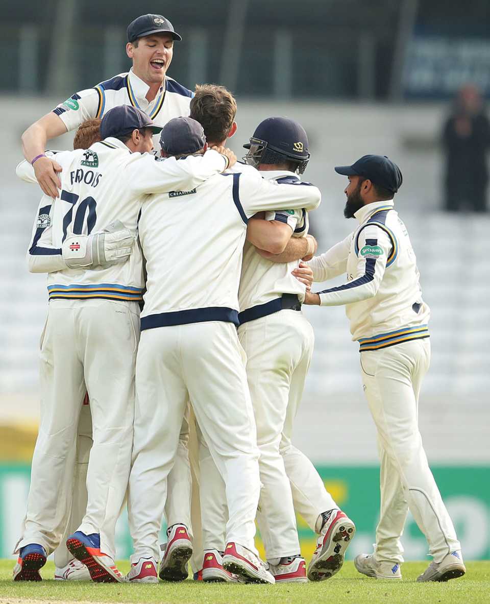 Yorkshire celebrate their victory