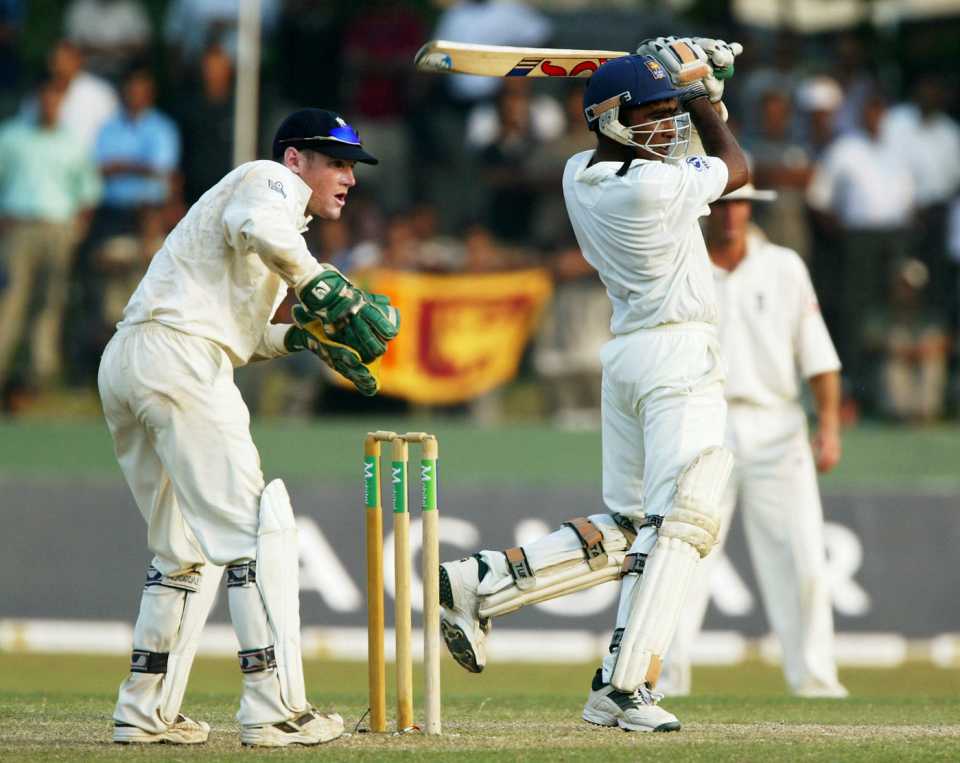 Mahela Jayawardene drives on his way to 134, Sri Lanka v England, 3rd Test, Colombo, 2nd day, December 19, 2003