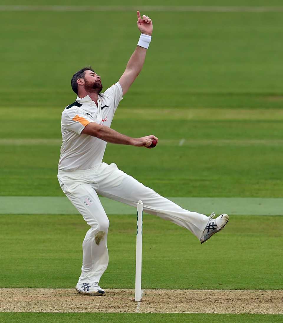 Dan Christian in action on his Championship debut for Nottinghamshire