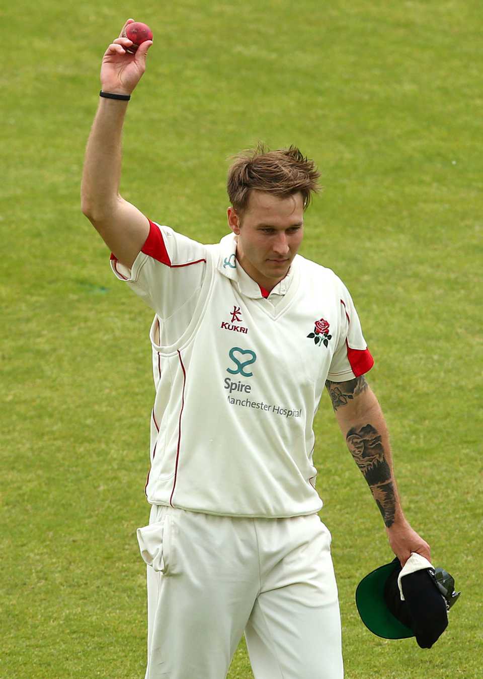Kyle Jarvis salutes the applause