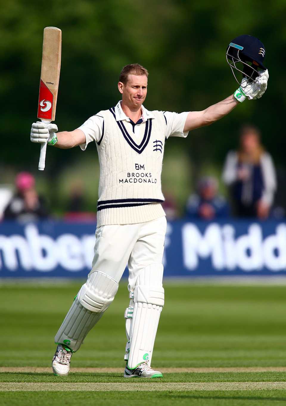 Adam Voges led Middlesex with a century