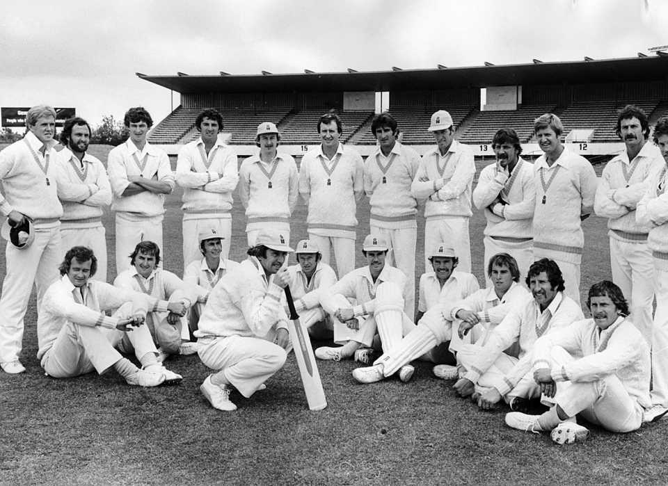 The WSC Australians pose for a photo at St Kilda Football Ground in 1977