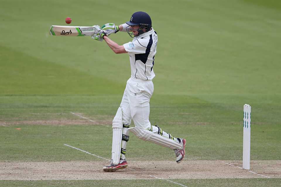 Nick Gubbins pulls during his double century