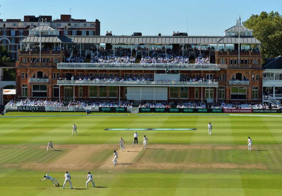A general view of the Middlesex-Yorkshire game