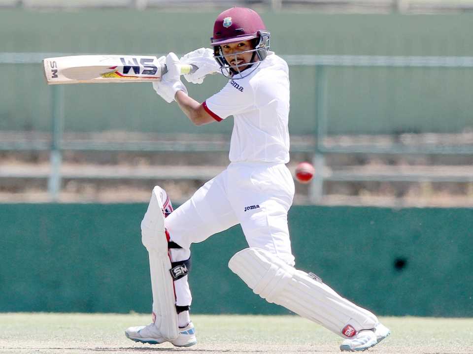 Vishaul Singh cuts square en route to 161, Sri Lanka A v West Indies A, 1st four-day match, Colombo, 2nd day, October 12 2016