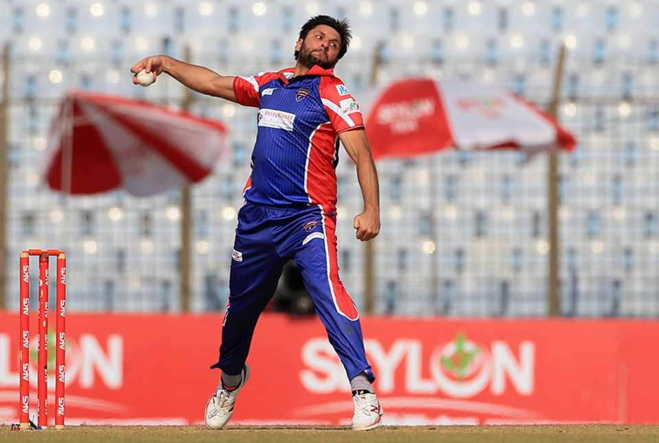 Shahid Afridi's figures of 2 for 30 took him past 250 T20 wickets