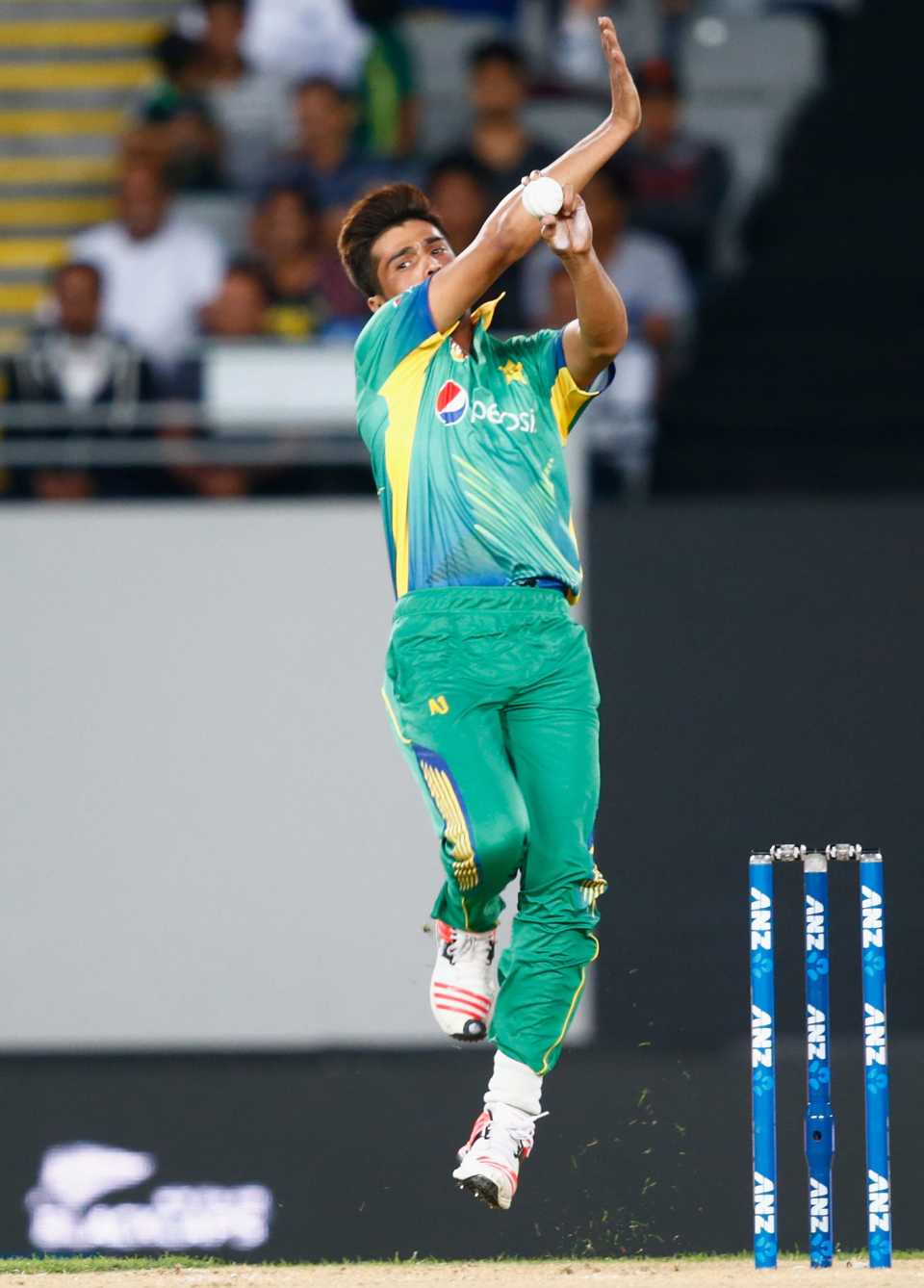 Mohammad Amir in his delivery stride