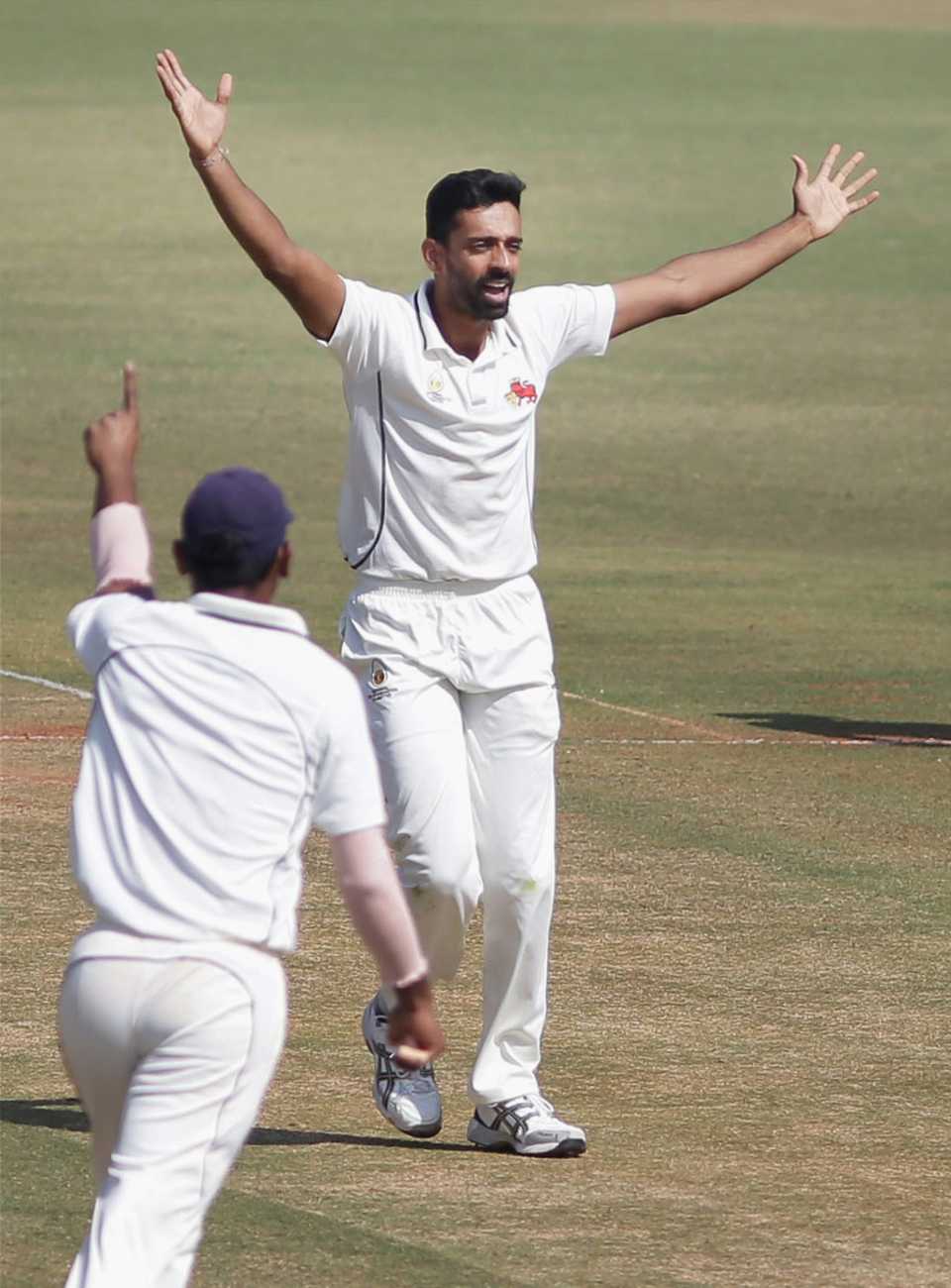 Dhawal Kulkarni celebrates a wicket