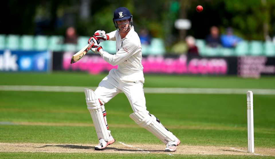 Keaton Jennings plays a shot on the off side