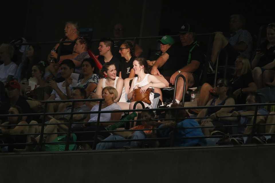 Fans enjoy the action at the Docklands Stadium