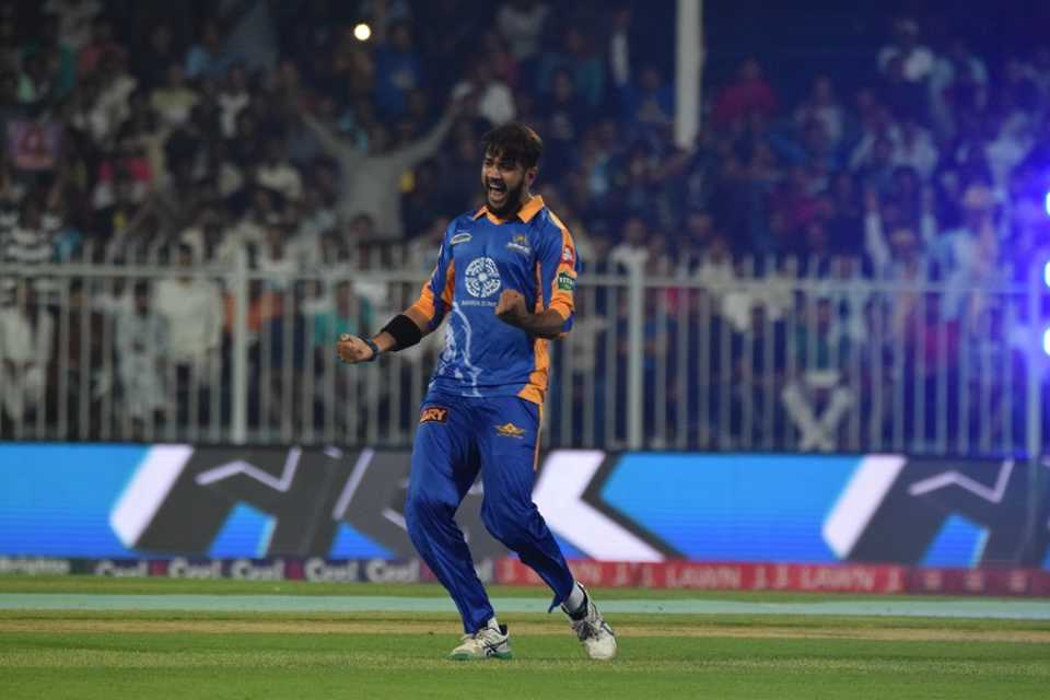 Imad Wasim celebrates one of his two wickets