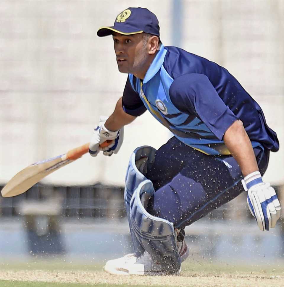 MS Dhoni hit ten fours and six sixes in his 129 against Chhattisgarh