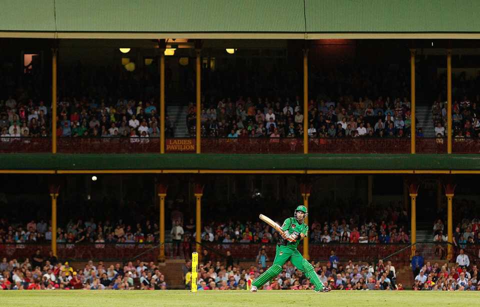 Glenn Maxwell plays a reverse-flick, Sydney Sixers v Melbourne Stars, Big Bash League, Sydney, December 29, 2013