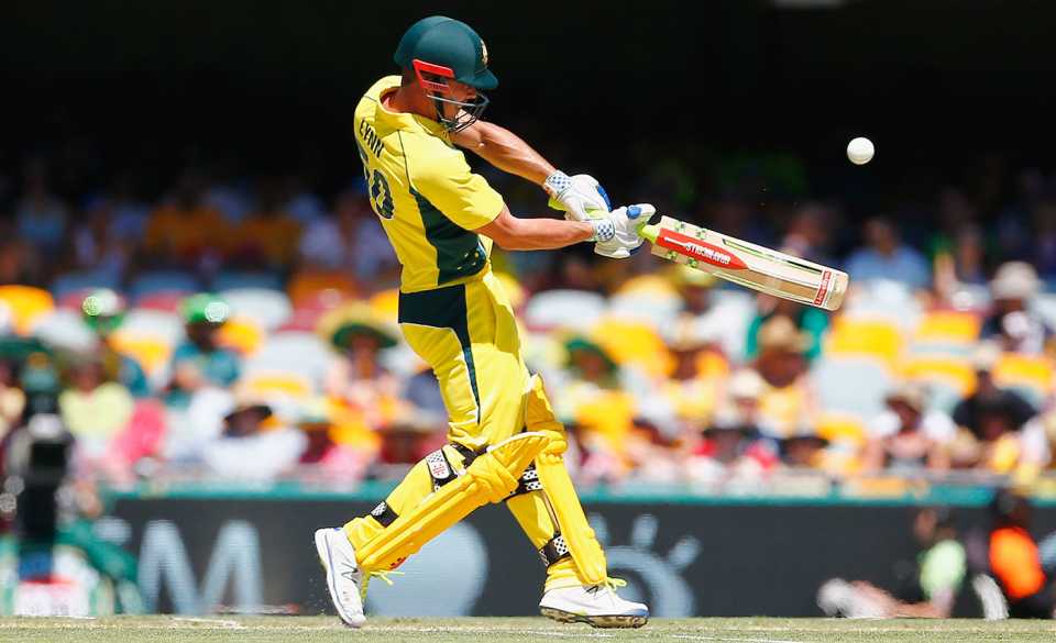 Chris Lynn hits a six, Australia v Pakistan, 1st ODI, Brisbane, January 13, 2017