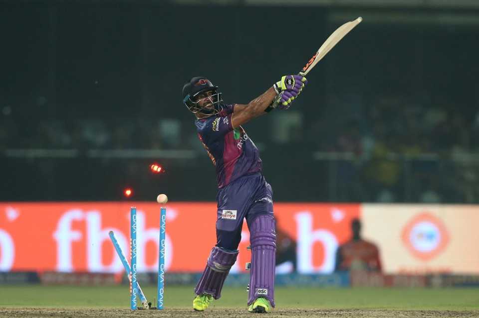 Manoj Tiwary was bowled off the last ball of the chase