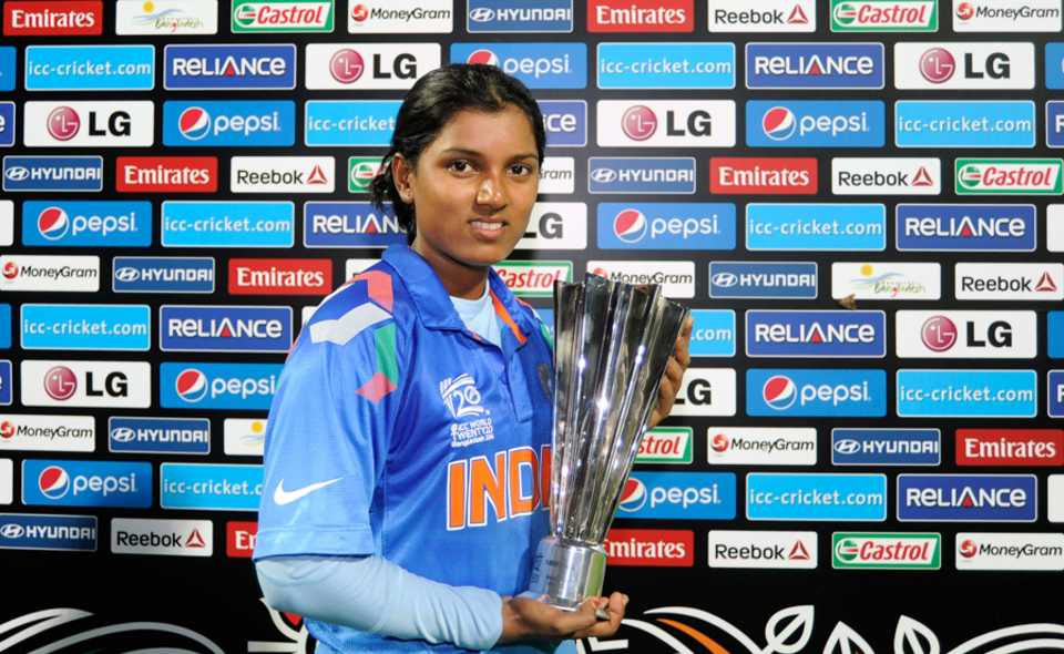 Punam Raut was adjudged Player of the Match for her 52-ball 56