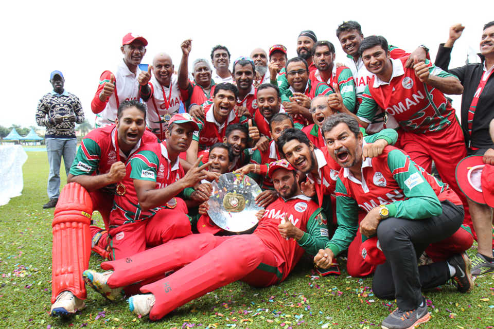 Oman celebrate after being crowned tournament champions
