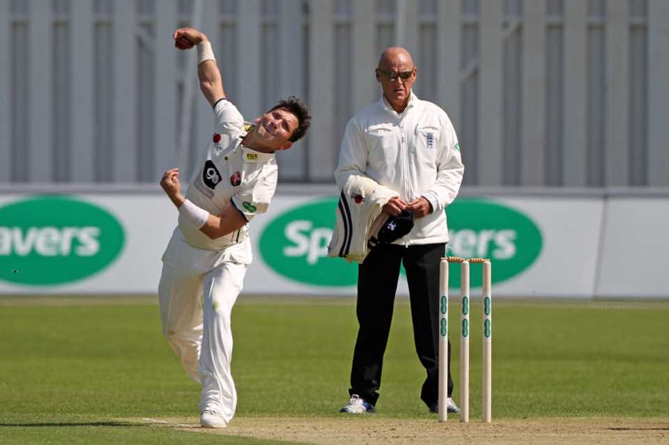 Yasir Shah bowls on his Kent debut