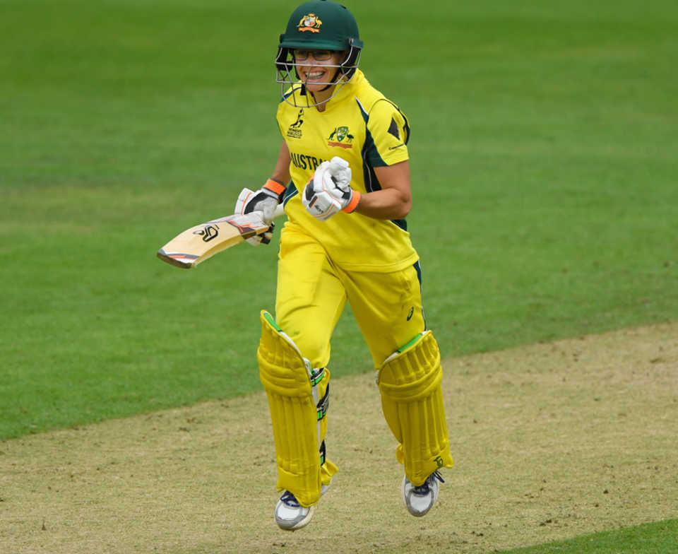 Nicole Bolton exults after getting to her century
