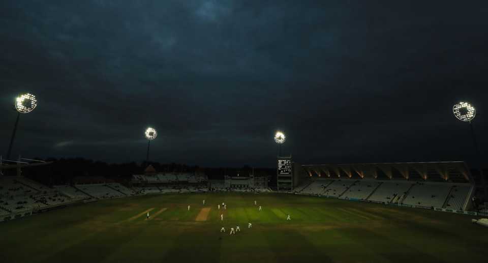 The floodlights take effect in the inaugural day-night round