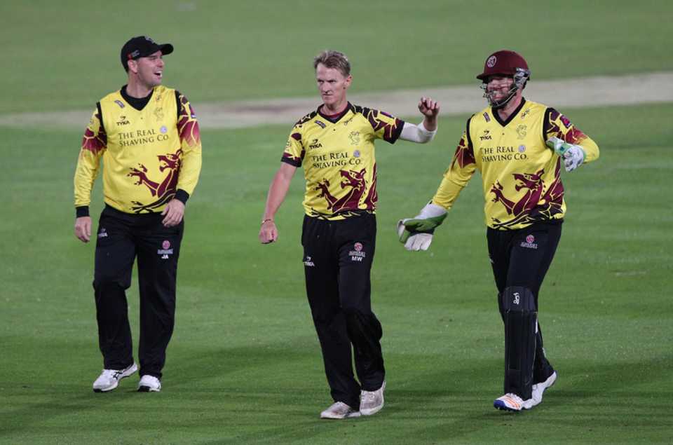 Max Waller removed both openers, Kent v Somerset, NatWest T20 Blast, South Group, Canterbury, July 27, 2017