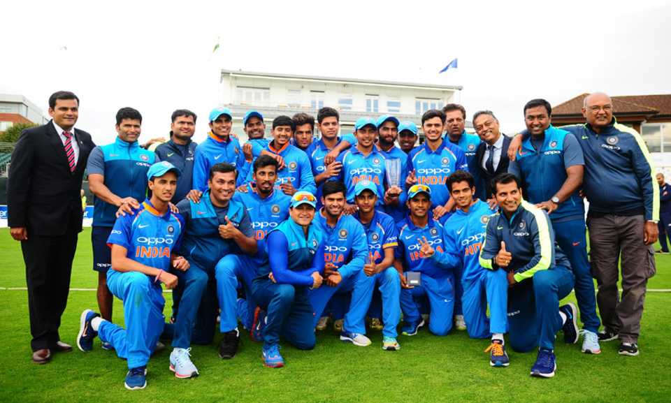 India celebrate wrapping up a 5-0 series win