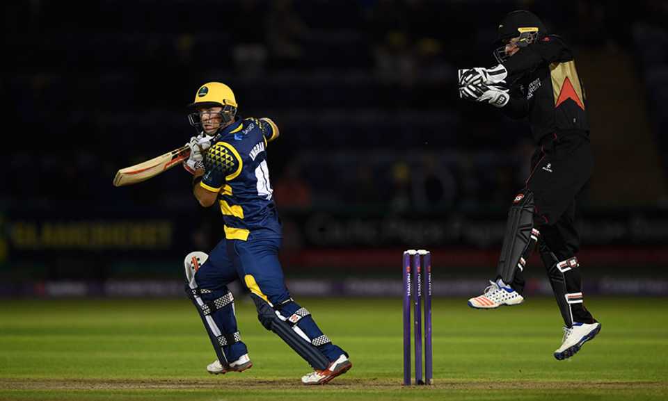 Colin Ingram's unbeaten 70 hurried Glamorgan to victory, Glamorgan v Leicestershire, NatWest T20 Blast, Quarter-final, Cardiff, August 23, 2017