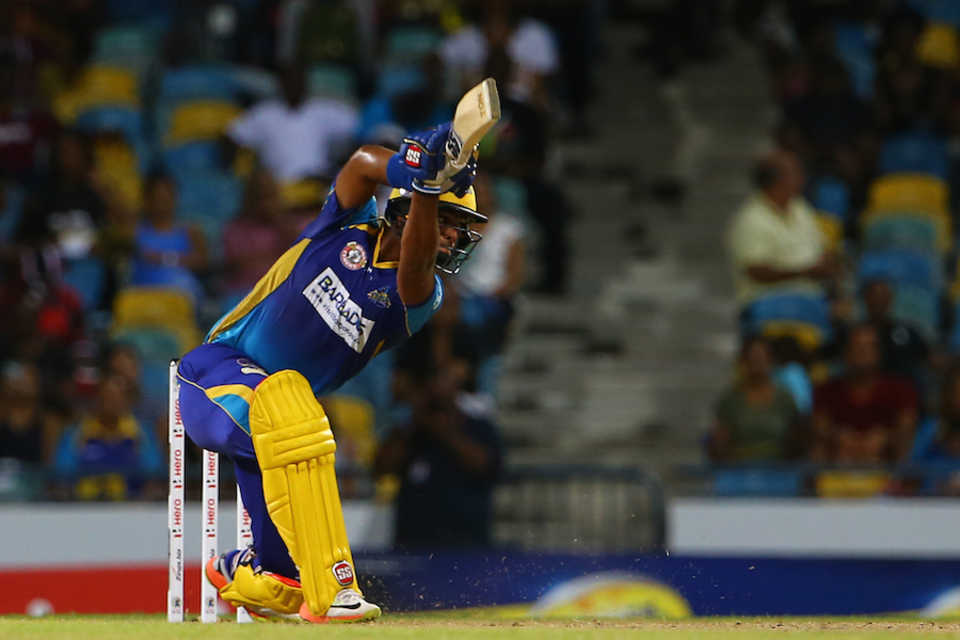 Nicholas Pooran scored 32 when he was promoted to open, Barbados Tridents v St Lucia Stars, CPL 2017, Bridgetown, August 31, 2017