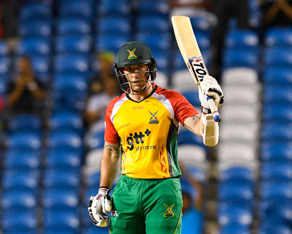 Luke Ronchi's 70 off 33 balls knocked out defending champions Jamaica Tallawahs by five wickets