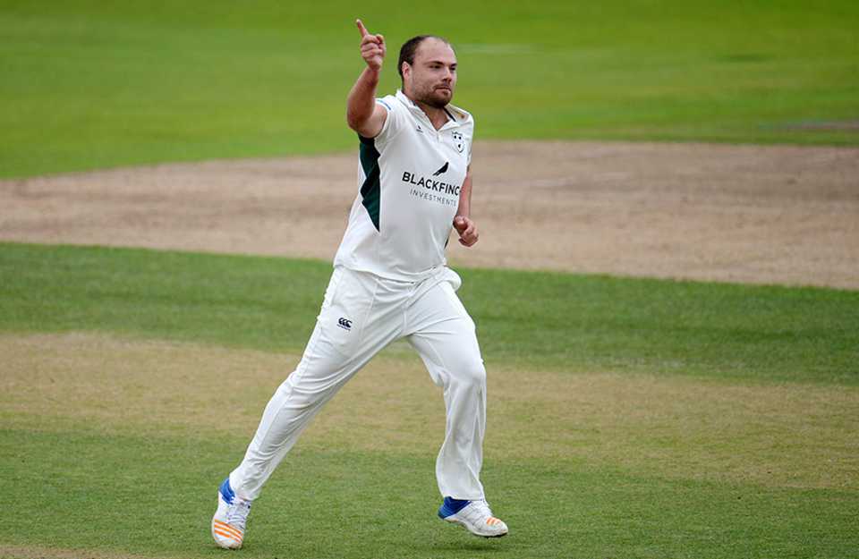 Joe Leach continued a prolific season with five wickets, Nottinghamshire v Worcestershire, Specsavers County Championship, Division Two, Trent Bridge, September 7, 2017