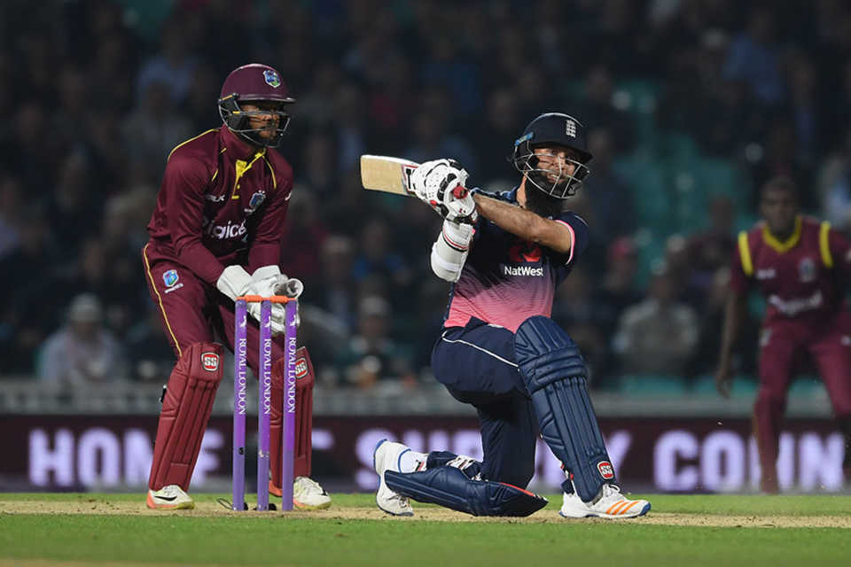 Moeen Ali's late dart got England ahead of the DLS, England v West Indies, 4th ODI, The Oval, September 27, 2017