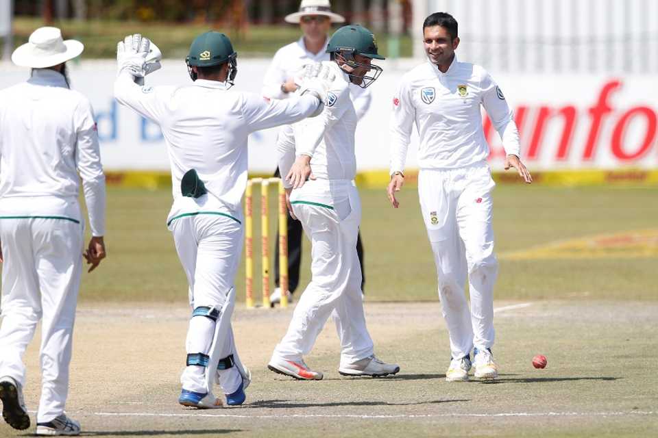 Keshav Maharaj finished with seven wickets in the match