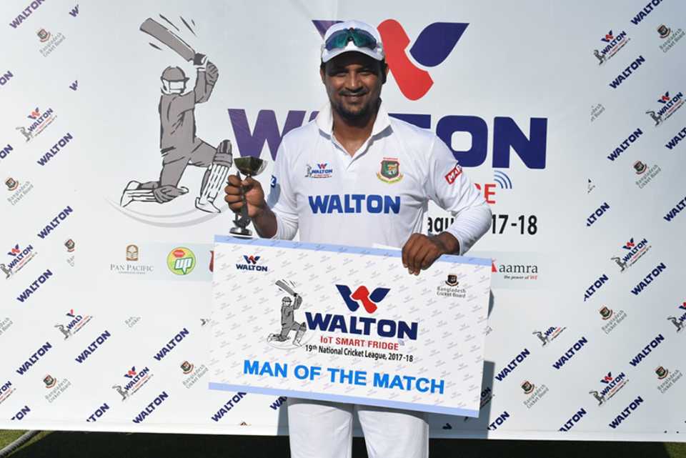 Nadif Chowdhury was named the Man of the Match