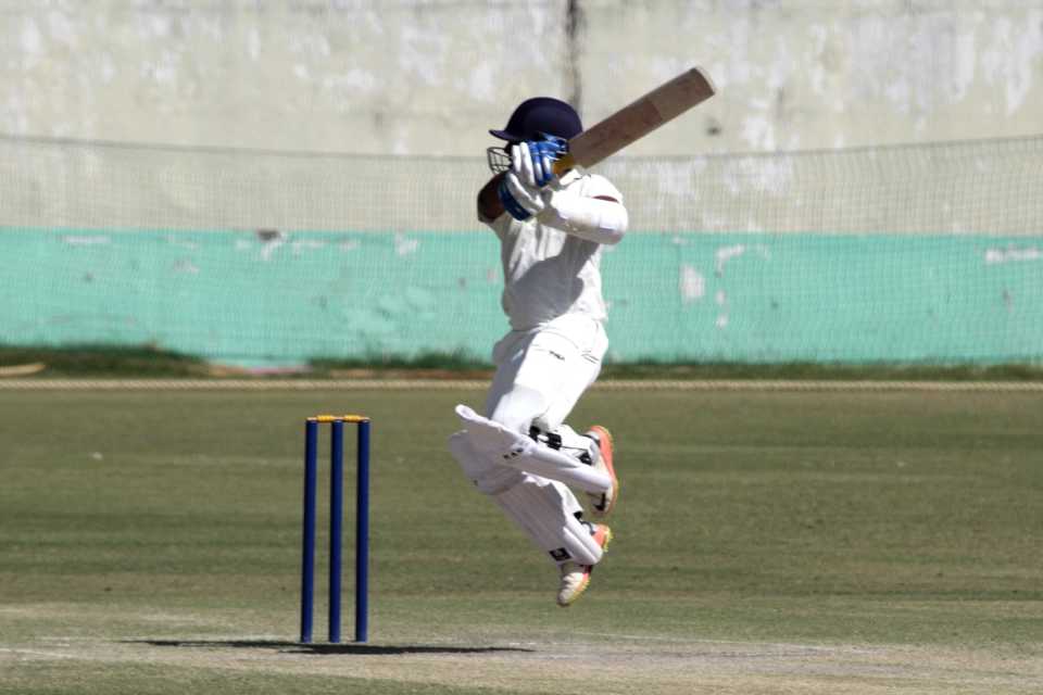 Swapnil Asnodkar cuts the ball