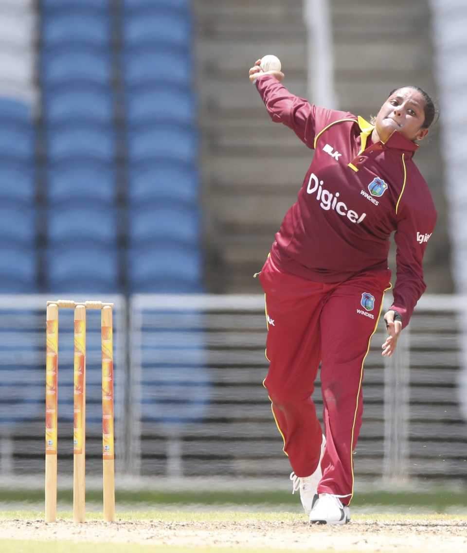 Anisa Mohammed delivers a ball