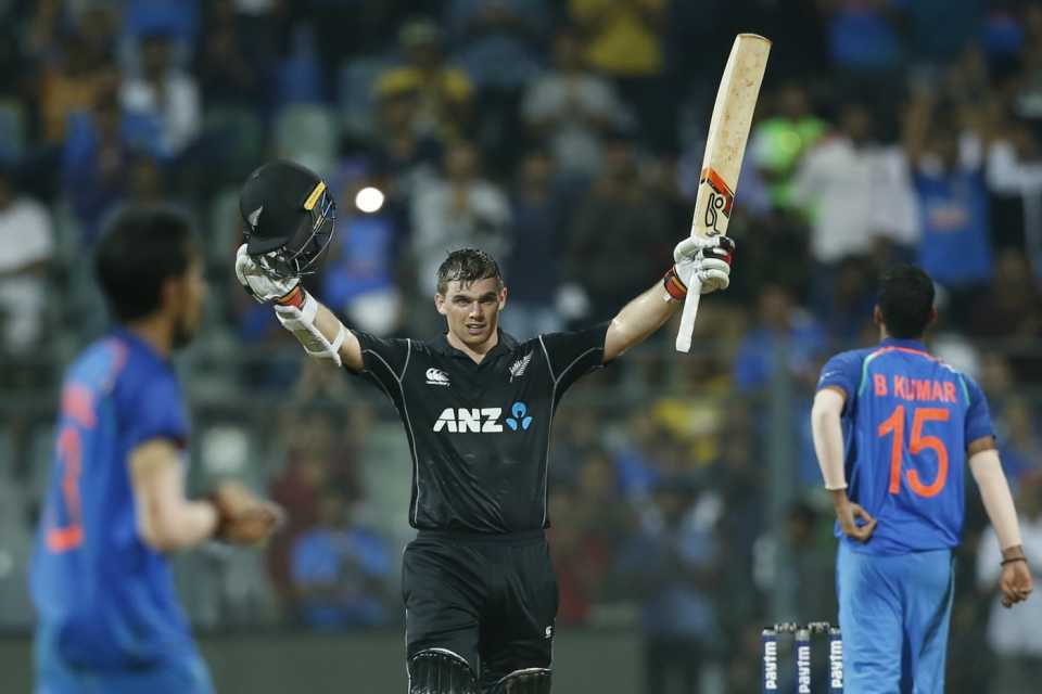 Tom Latham struck his maiden ODI hundred in Asia, India v New Zealand, 1st ODI, Mumbai, October 22, 2017